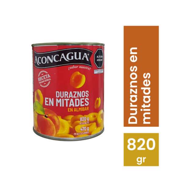 Aconcagua Durazno en Mitades en Almibar 820 gr
