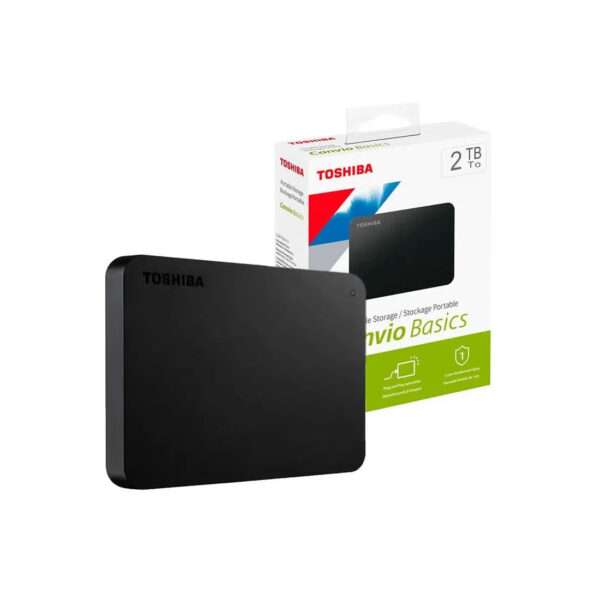Disco Duro Externo Toshiba Canvio Basics 2TB, USB 3.0 para Laptop y MacBook