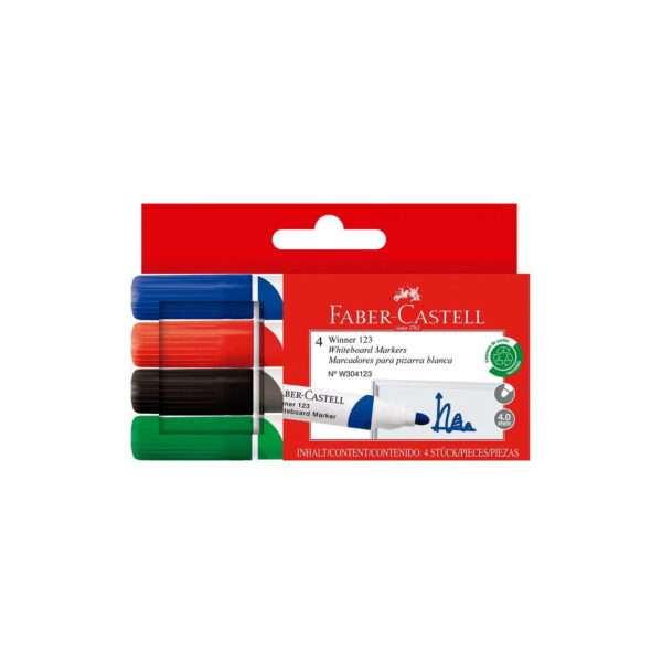 Faber Marcador Wbm W123 Az Ro Ne Ve Ctn FABER CASTELL x4 Und